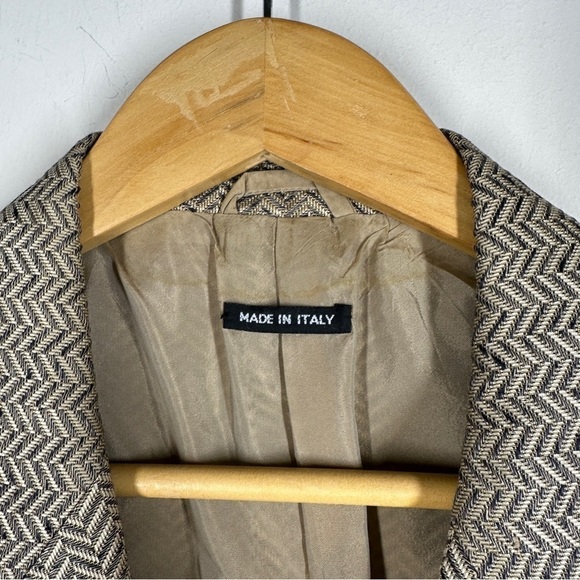 Giorgio Armani Borgo 21 Linen Blend Sport Coat Blazer in Tan Size 52R - Picture 2 of 9
